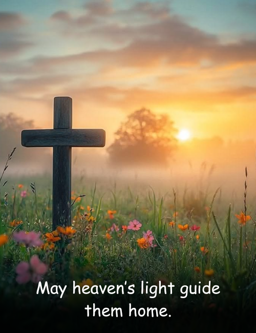 May heaven’s light guide them home