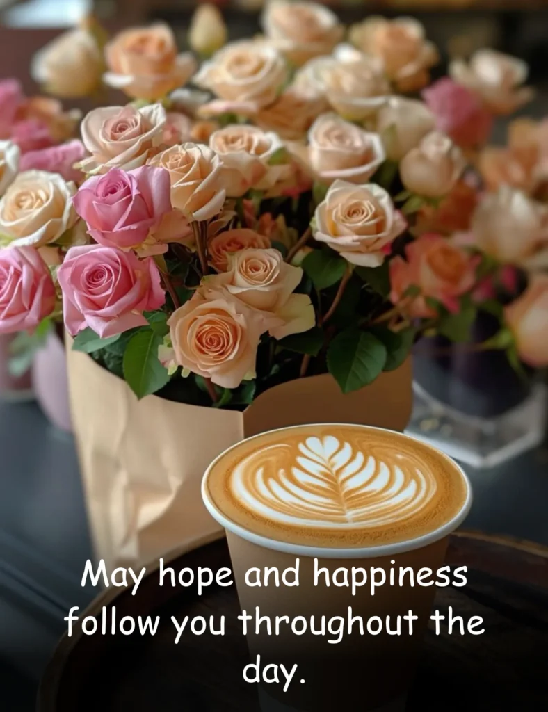 May hope and happiness follow you throughout the day.