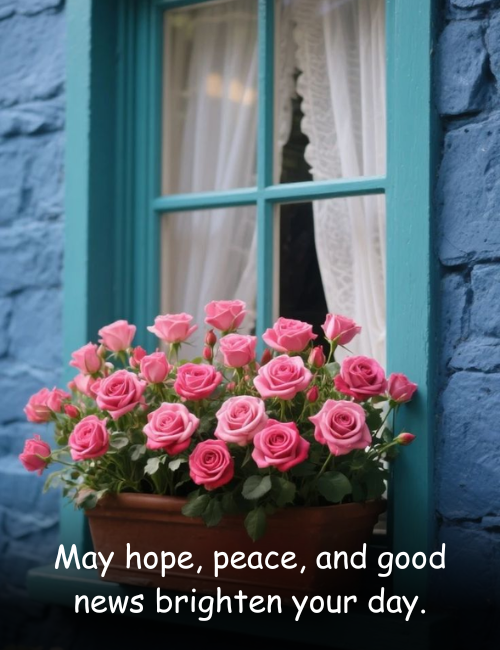 May hope, peace, and good news brighten your day