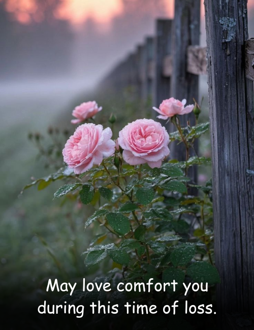 May love comfort you during this time of loss