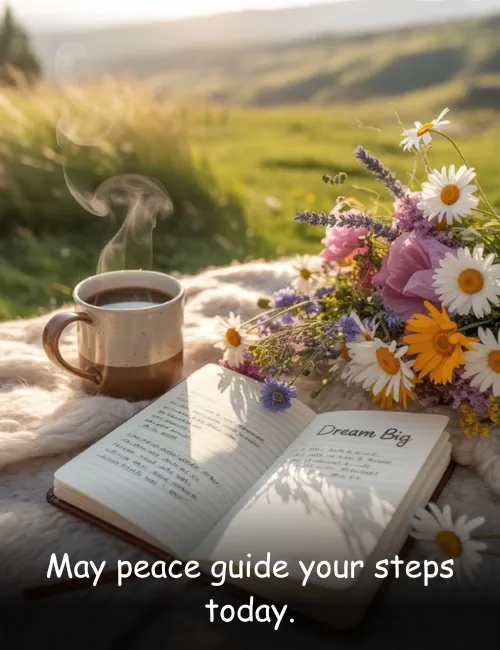 May peace guide your steps today.