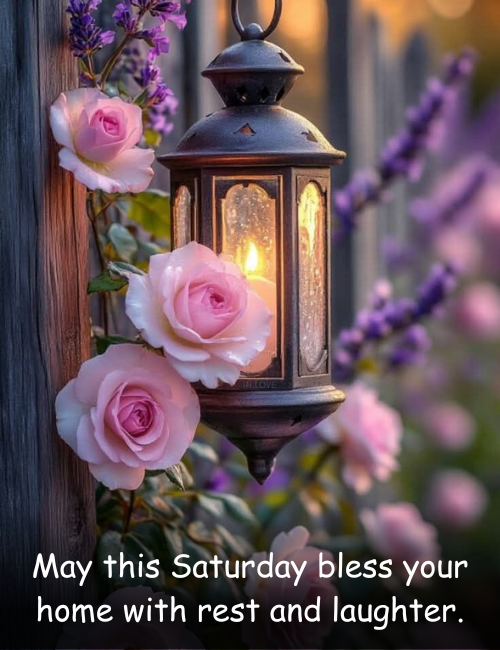 May this Saturday bless your home with rest and laughter