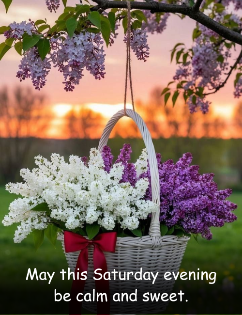 May this Saturday evening be calm and sweet