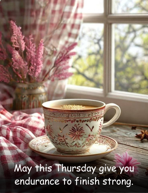 May this Thursday give you endurance to finish strong