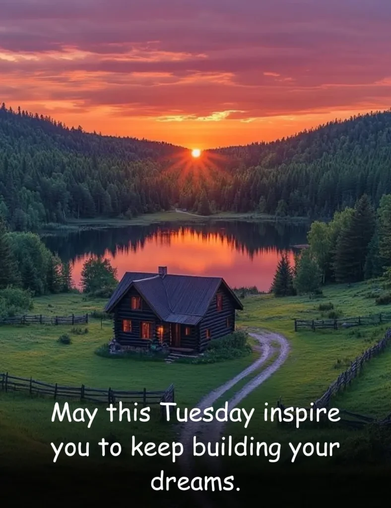 May this Tuesday inspire you to keep building your dreams