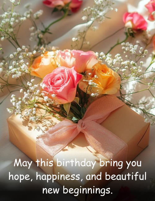 May this birthday bring you hope, happiness, and beautiful new beginnings