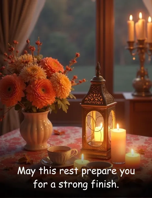 May this rest prepare you for a strong finish