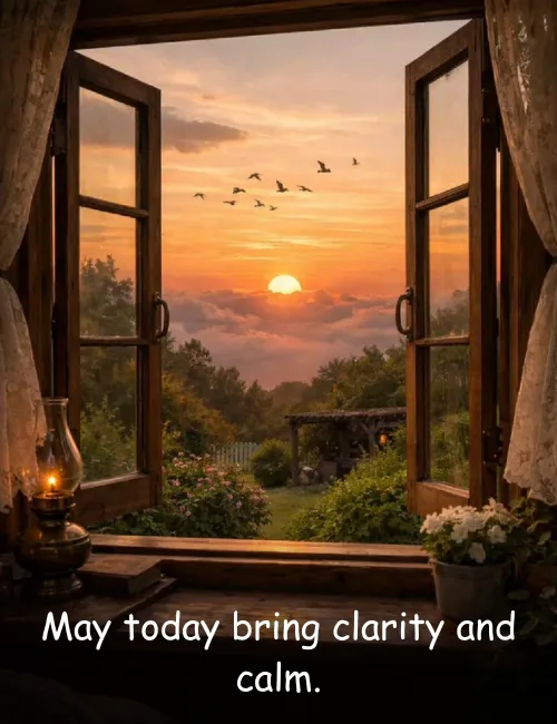 May today bring clarity and calm.
