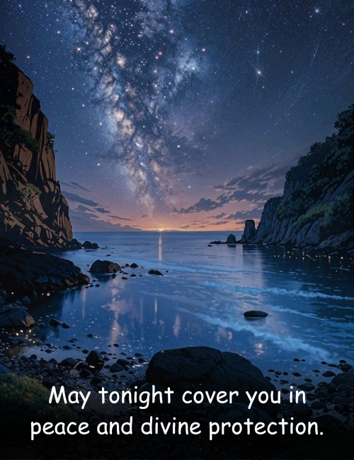May tonight cover you in peace and divine protection