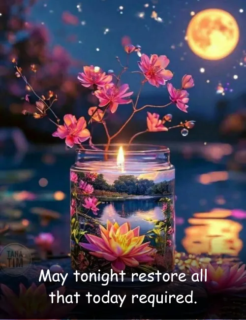 May tonight restore all that today required