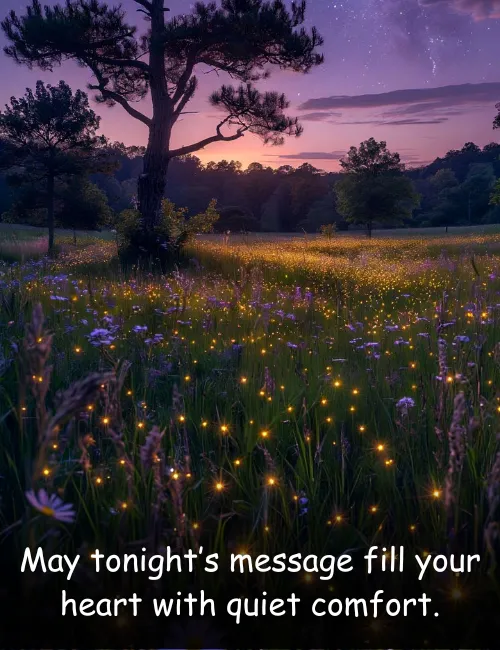 May tonight’s message fill your heart with quiet comfort
