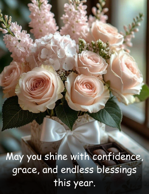 May you shine with confidence, grace, and endless blessings this year
