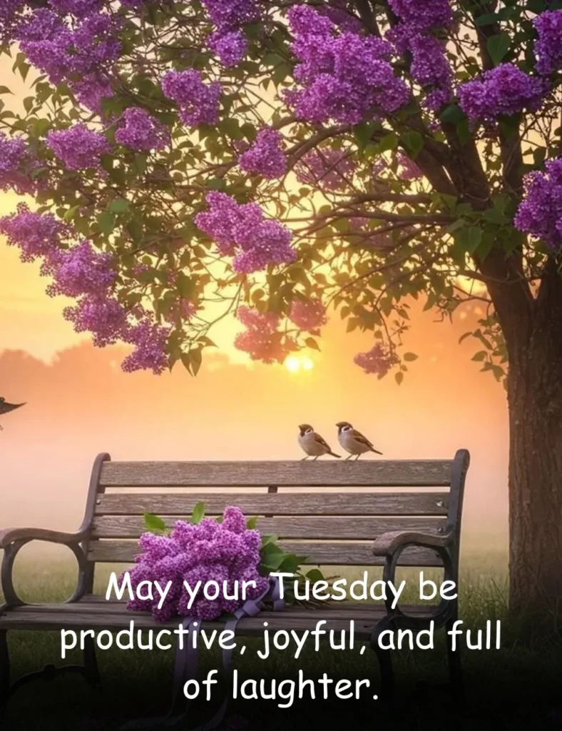 May your Tuesday be productive, joyful, and full of laughter