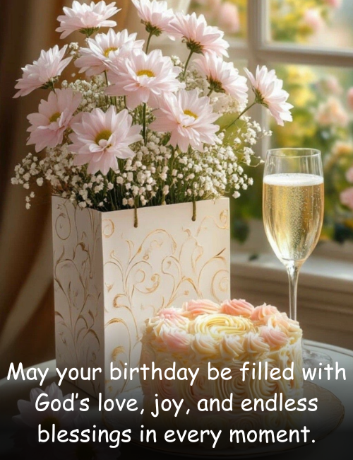 May your birthday be filled with God’s love, joy, and endless blessings in every moment