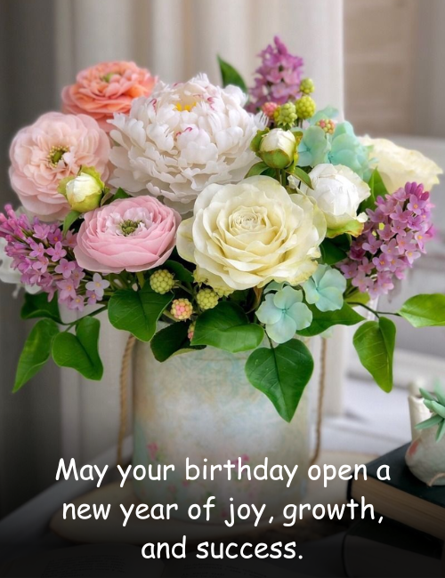 May your birthday open a new year of joy, growth, and success