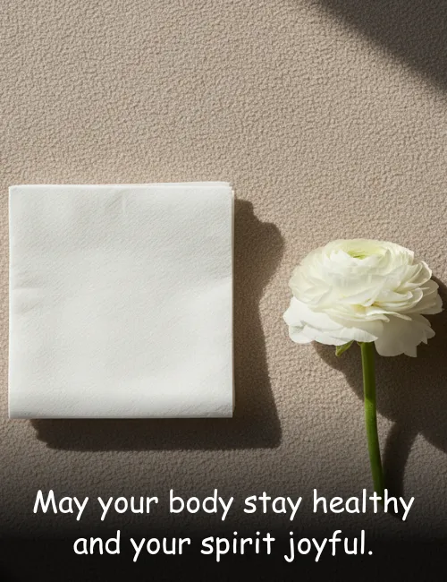 May your body stay healthy and your spirit joyful.