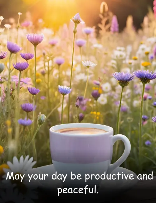 May your day be productive and peaceful.