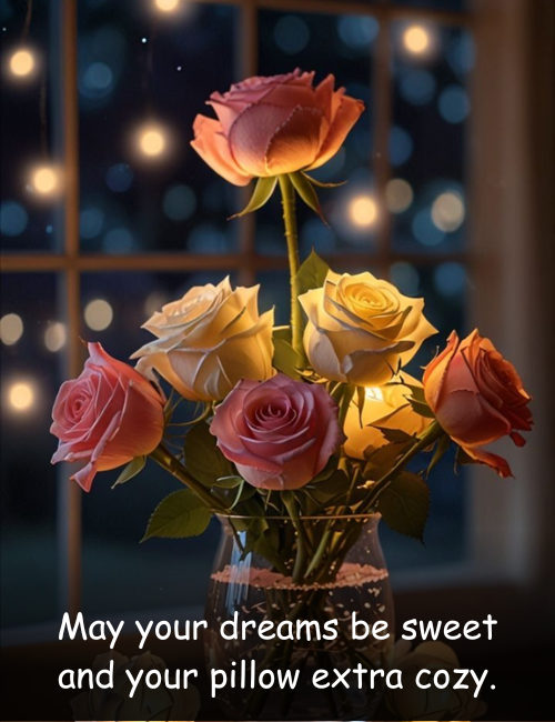 May your dreams be sweet and your pillow extra cozy