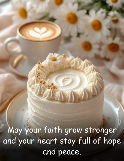 May your faith grow stronger and your heart stay full of hope and peace