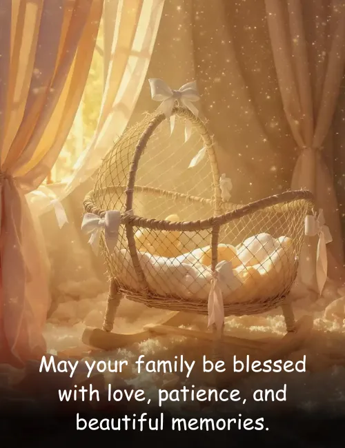 May your family be blessed with love, patience, and beautiful memories