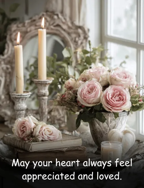 May your heart always feel appreciated and loved.