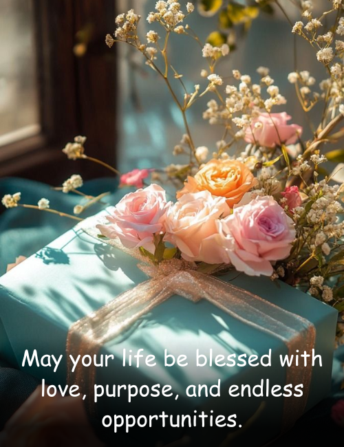 May your life be blessed with love, purpose, and endless opportunities