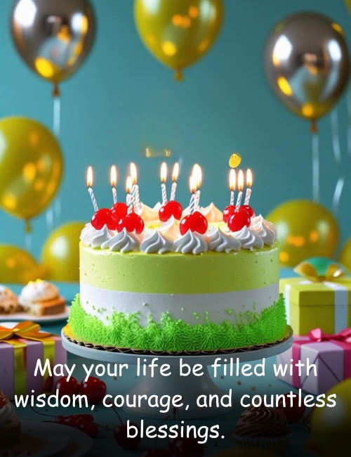 May your life be filled with wisdom, courage, and countless blessings
