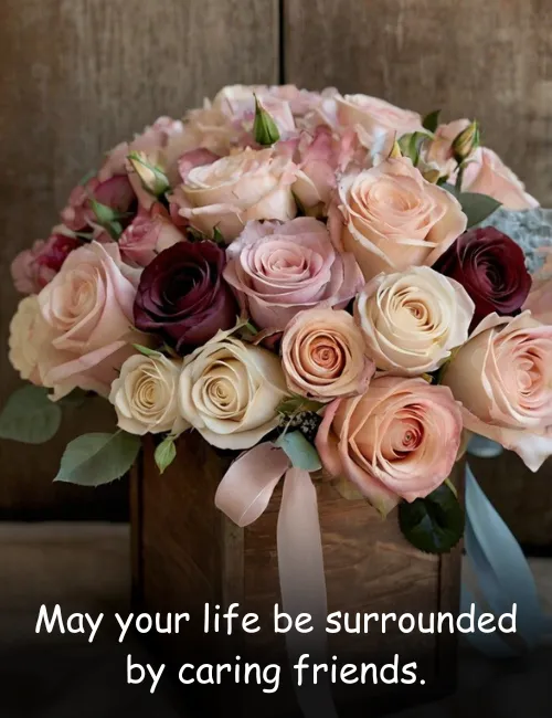 May your life be surrounded by caring friends.