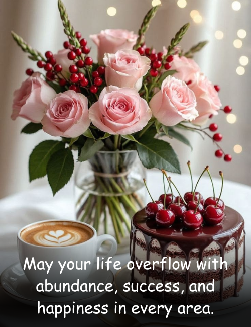 May your life overflow with abundance, success, and happiness in every area