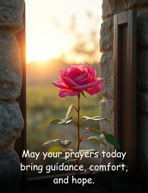May your prayers today bring guidance, comfort, and hope