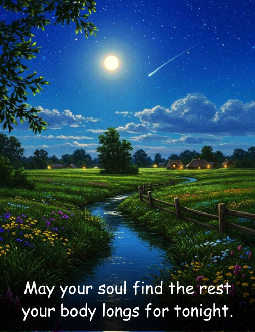 May your soul find the rest your body longs for tonight