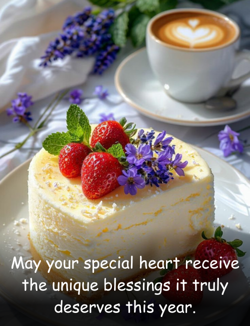 May your special heart receive the unique blessings it truly deserves this year