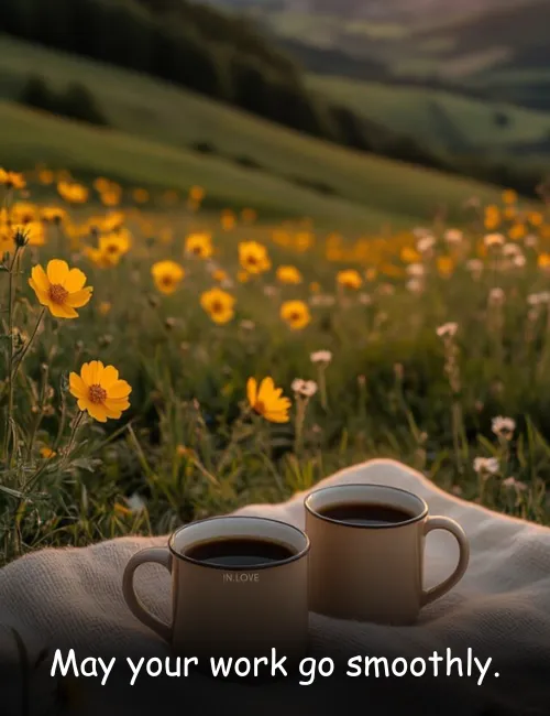 May your work go smoothly.