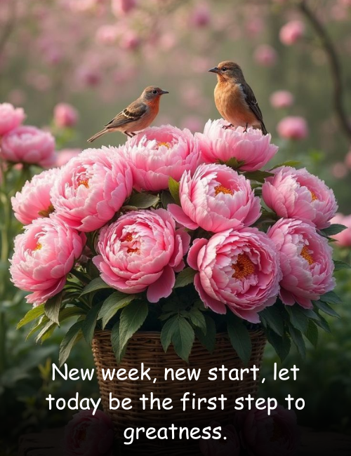 New week, new start, let today be the first step to greatness