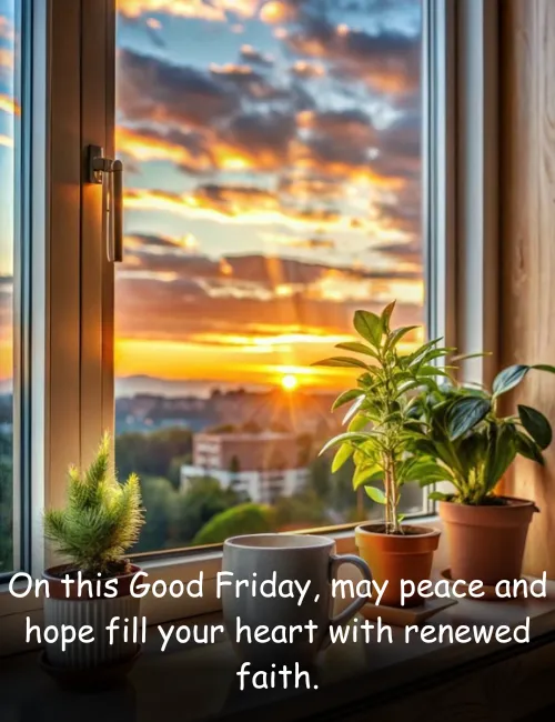 On this Good Friday, may peace and hope fill your heart with renewed faith.