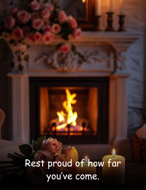 Rest proud of how far you’ve come