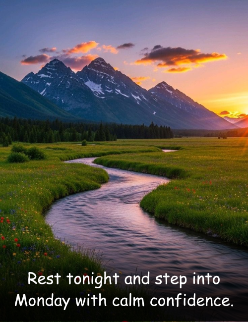 Rest tonight and step into Monday with calm confidence