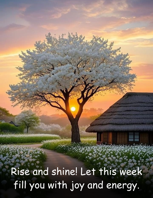 Rise and shine! Let this week fill you with joy and energy
