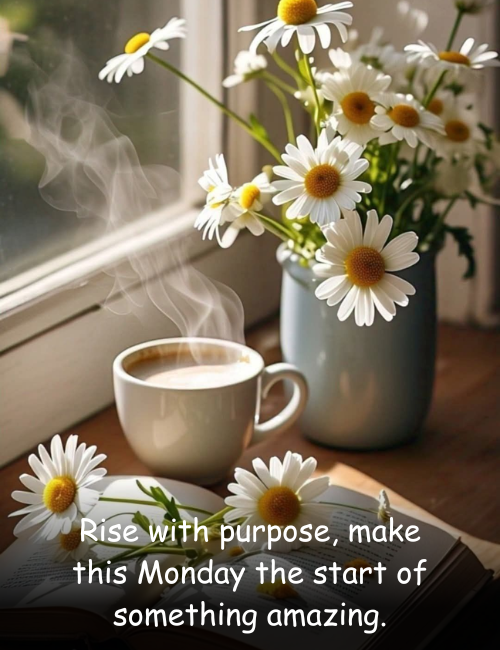 Rise with purpose, make this Monday the start of something amazing