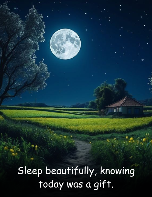 Sleep beautifully, knowing today was a gift