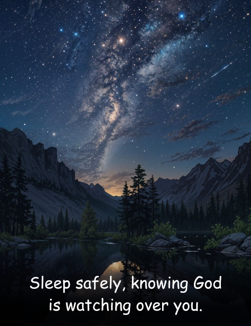 Sleep safely, knowing God is watching over you