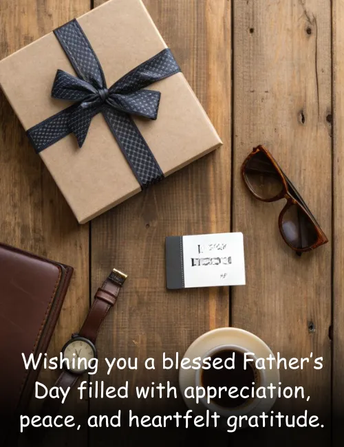 Wishing you a blessed Father’s Day filled with appreciation, peace, and heartfelt gratitude.