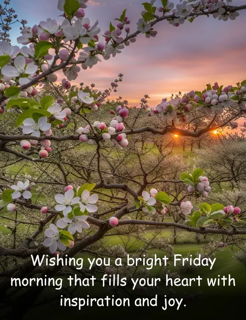 Wishing you a bright Friday morning that fills your heart with inspiration and joy.