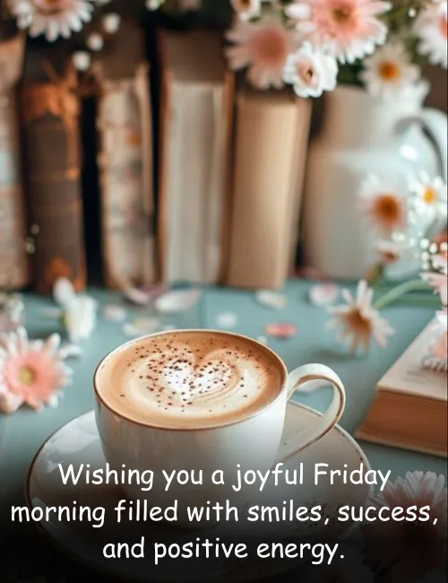 Wishing you a joyful Friday morning filled with smiles, success, and positive energy.