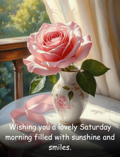 Wishing you a lovely Saturday morning filled with sunshine and smiles.