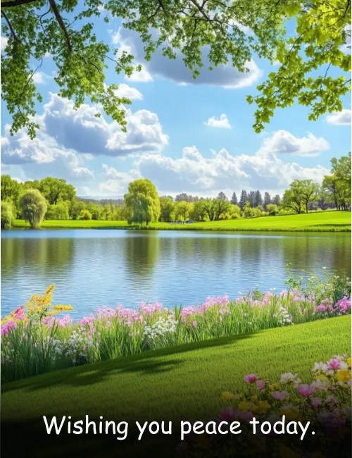  Wishing you peace today.