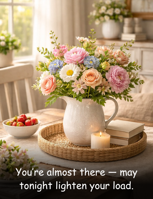 You’re almost there — may tonight lighten your load