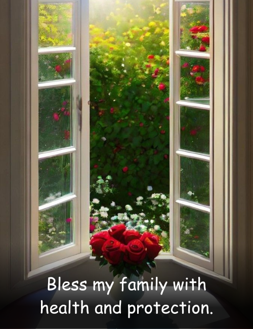 Bless my family with health and protection.