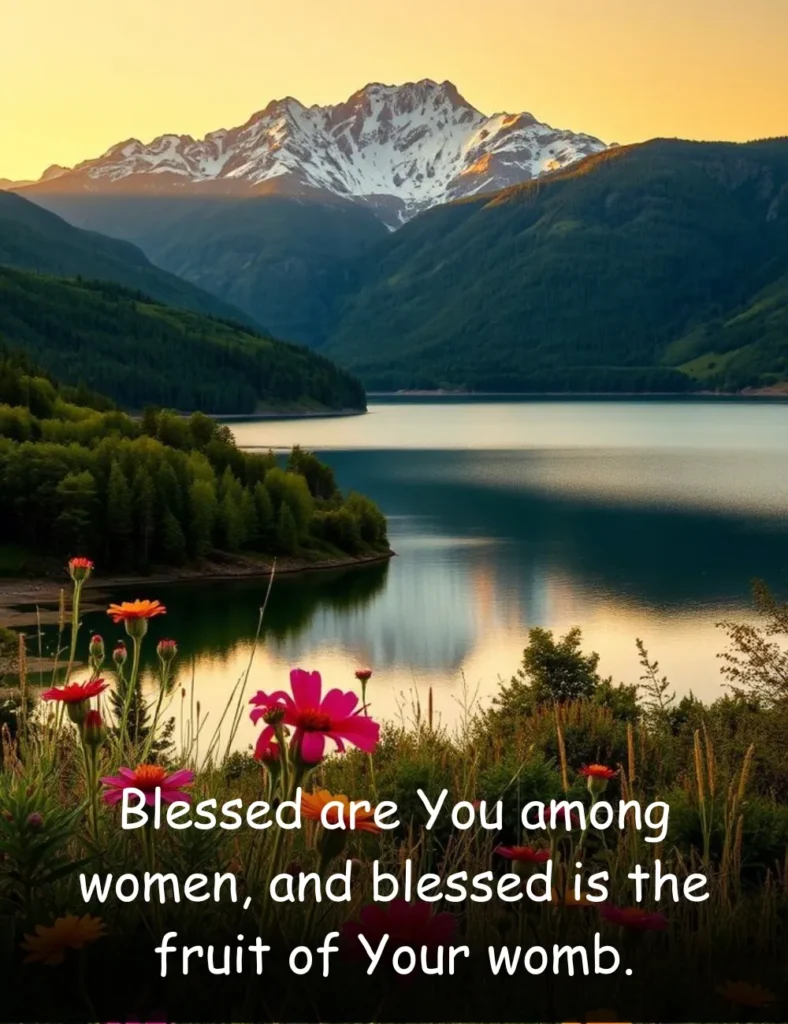 Blessed are You among women, and blessed is the fruit of Your womb.