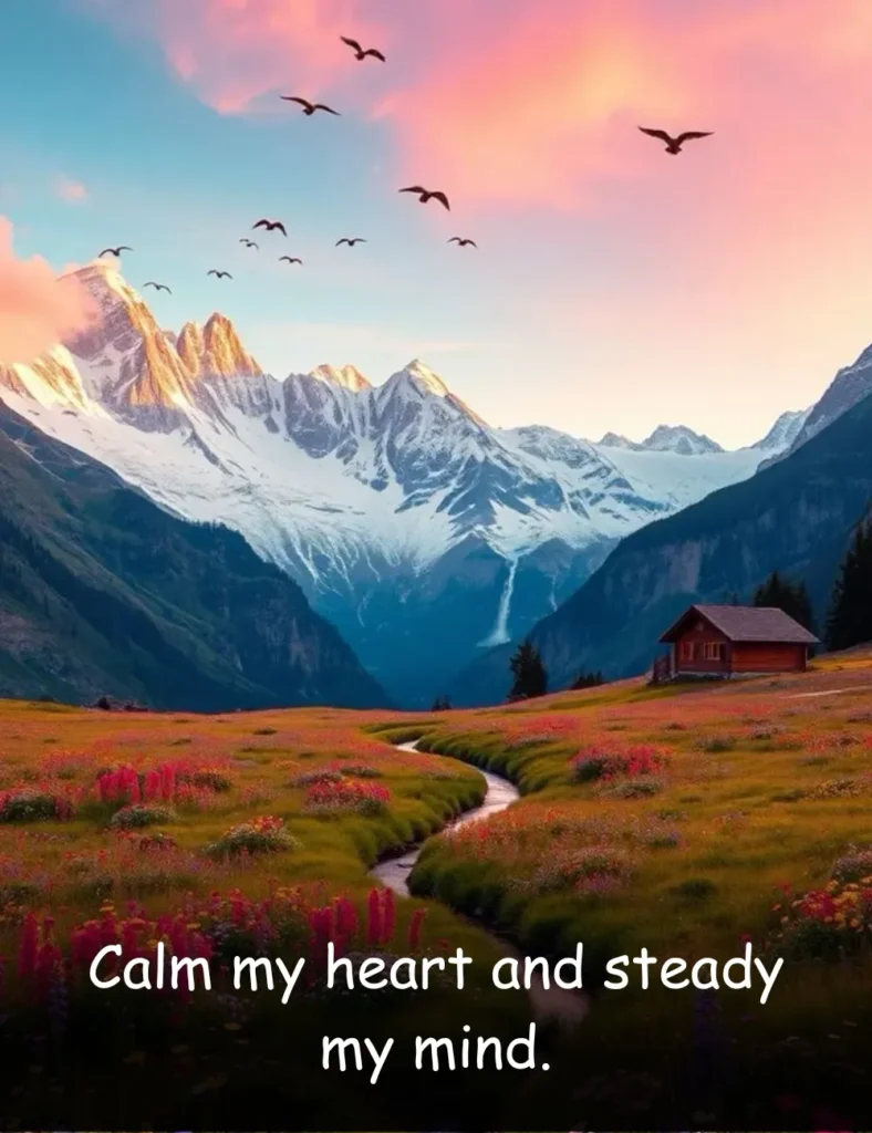 Calm my heart and steady my mind.